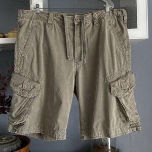 Jet Lag Khaki Organic Sanforized Cargo Shorts Utility